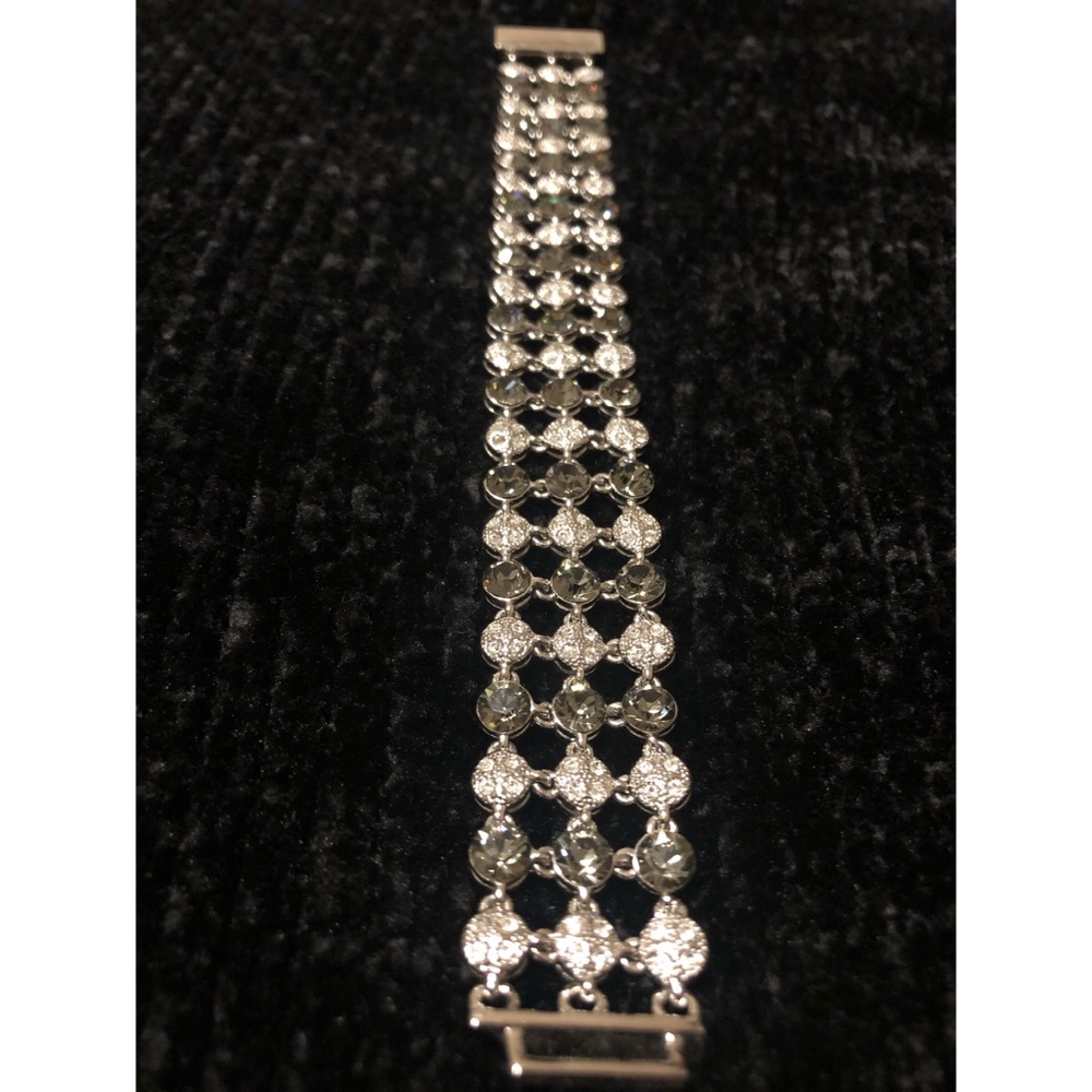 Silver crystal bracelet